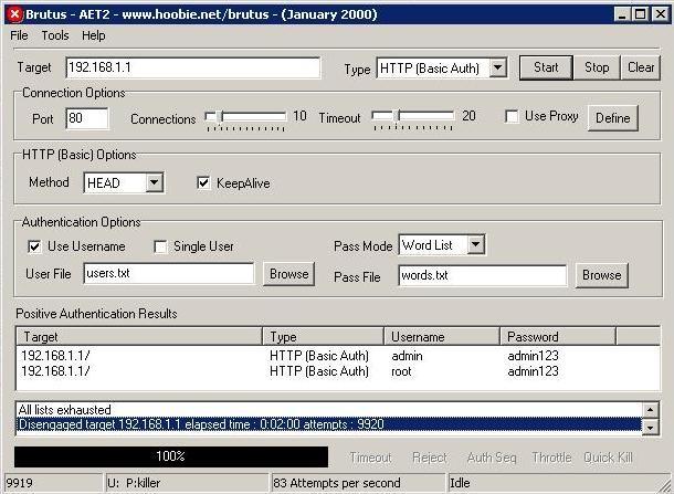 Router password hacker
